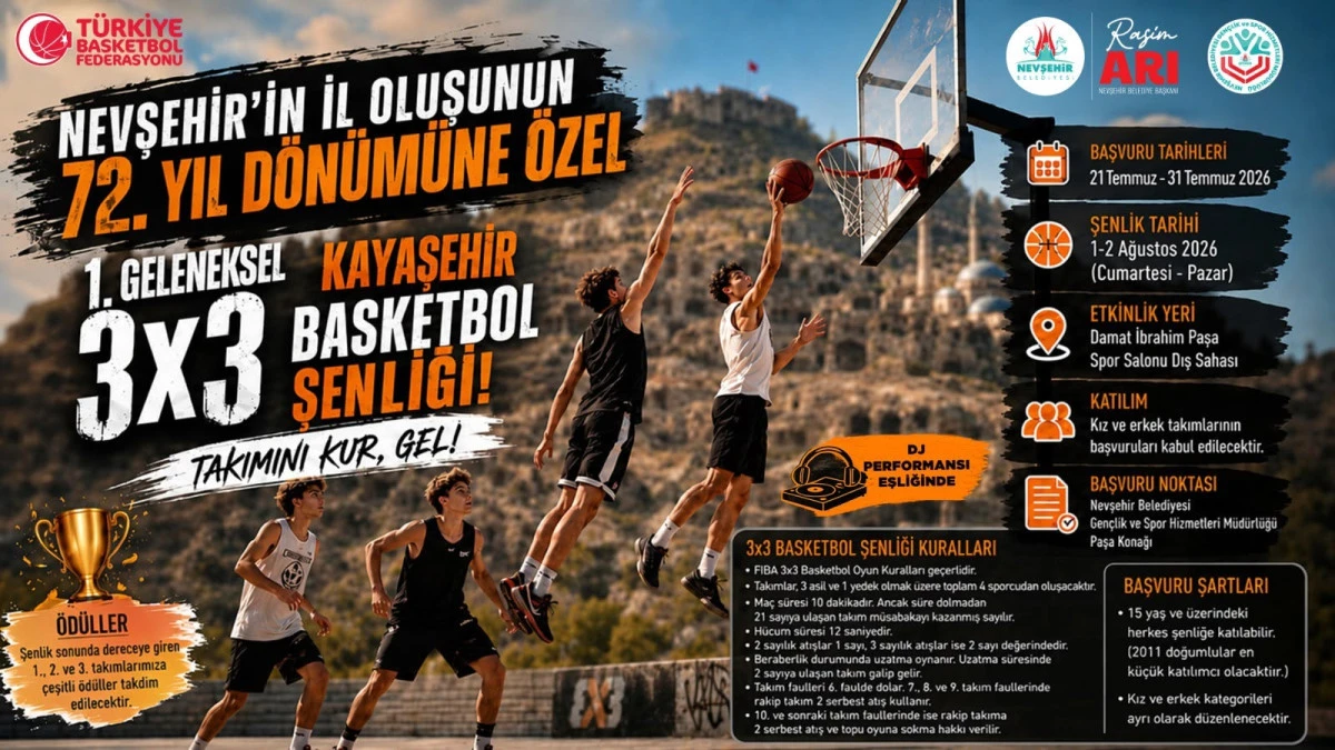 1.Geleneksel Kayaşehir 3x3 basketbol şenliği başlıyor