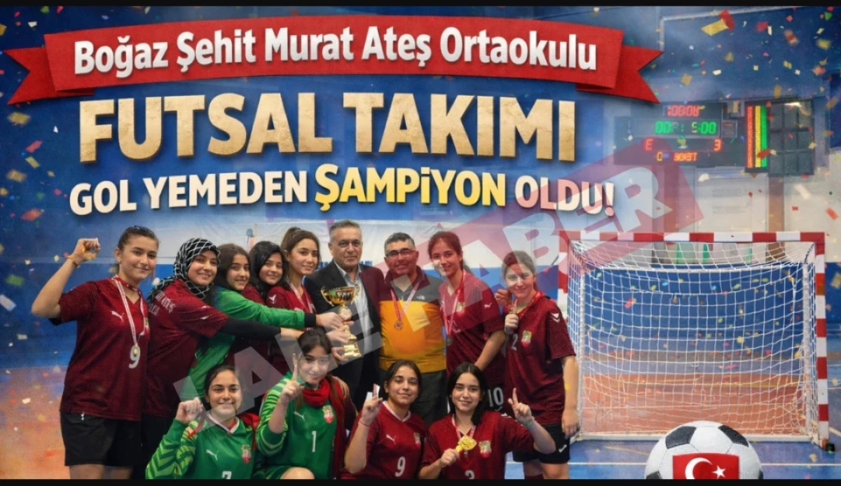 Boğaz&rsquo;ın Yıldızları Gol Oldu Yağdı: Şehit Murat Ateş Ortaokulu Namağlup Şampiyon!