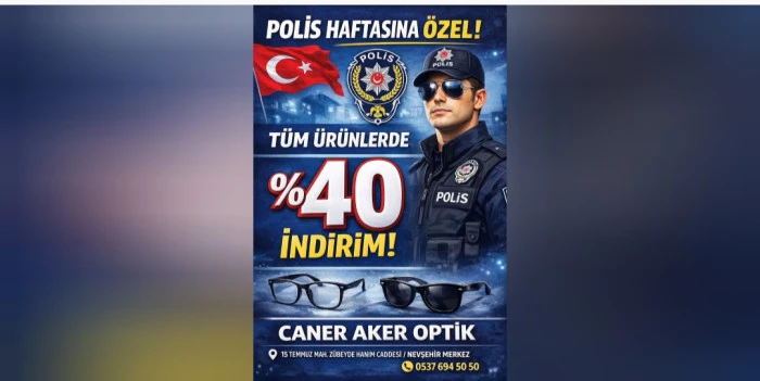 Caner Aker Optik&rsquo;ten T&uuml;rk Polis Teşkilatı&rsquo;na Anlamlı Destek: T&uuml;m &Uuml;r&uuml;nlerde Dev İndirim!