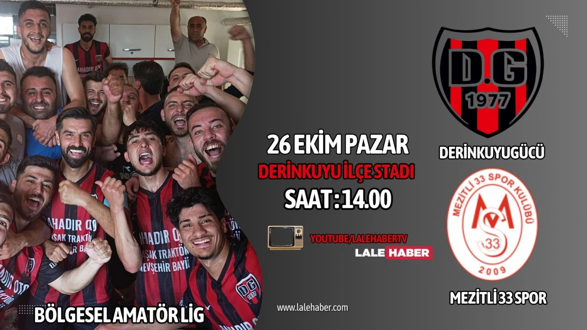 Derinkuyugücü ligin 3.haftasında Mersin temsilcisi Mezitli 33 Spor ile Karşılaşacak