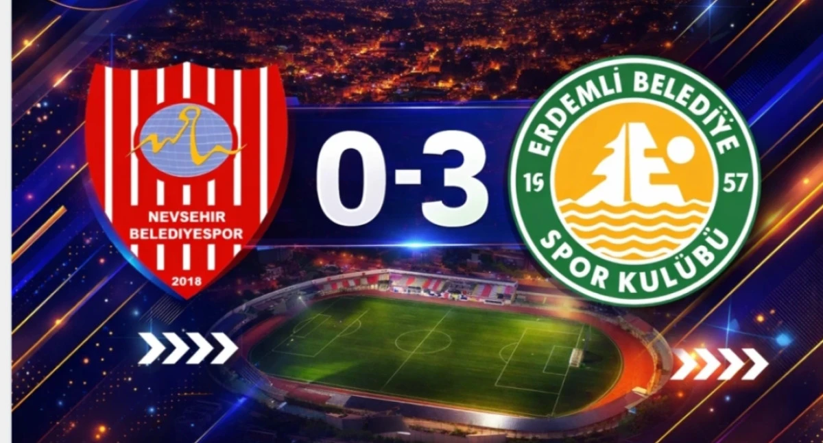 Erdemli Belediyespor, Nevşehir Deplasmanında G&uuml;ld&uuml;: 0-3