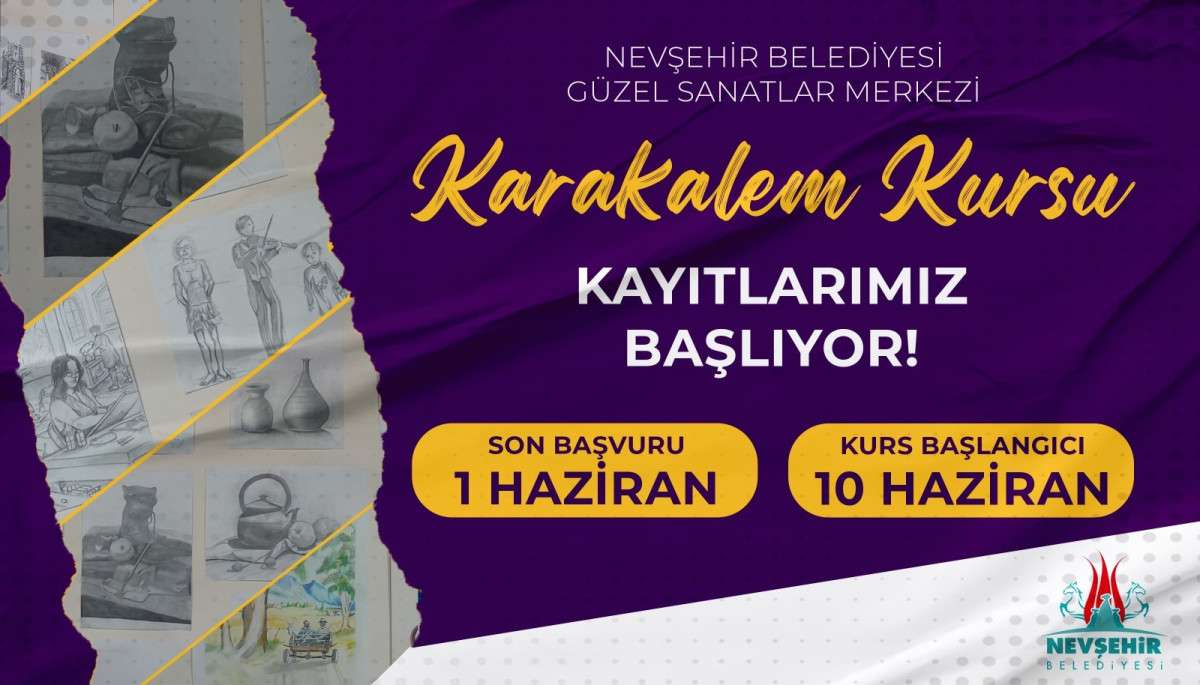 Güzel Sanatlar Merkezi’nde “Karakalem Resim Kursu” açılacak