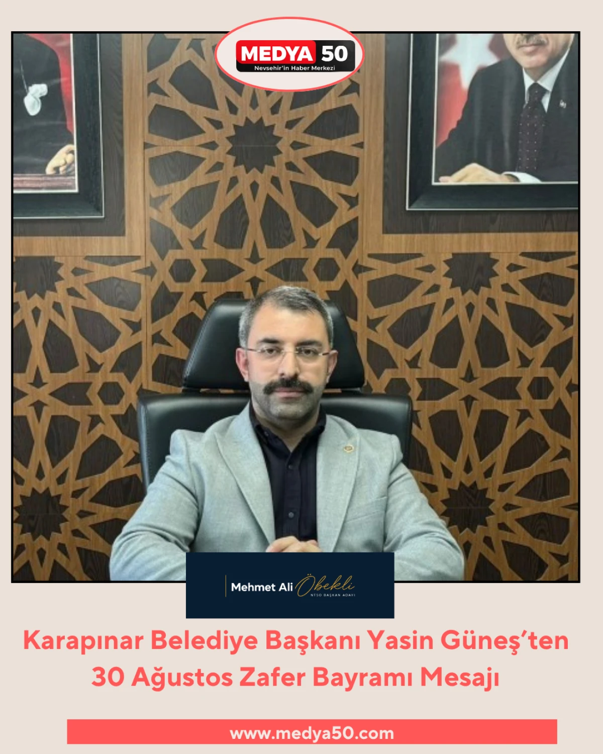 Karapınar Belediye Başkanı Yasin G&uuml;neş&rsquo;ten 30 Ağustos Zafer Bayramı Mesajı