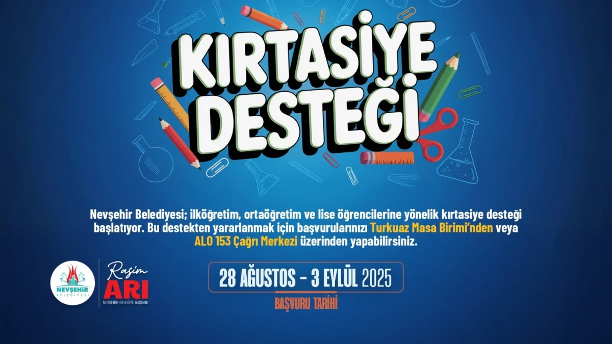 “Kırtasiye Desteği” İçin Başvurular Başladı