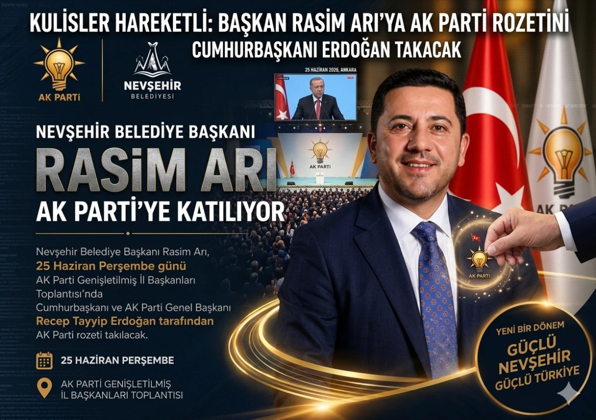 KULİSLER HAREKETLİ: BAŞKAN RASİM ARI&rsquo;YA AK PARTİ ROZETİNİ CUMHURBAŞKANI ERDOĞAN TAKACAK