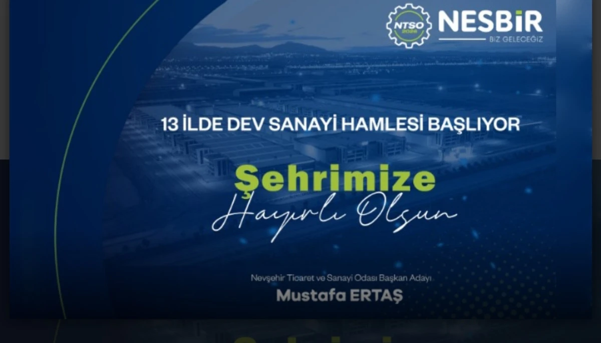 MUSTAFA ERTAŞ&rsquo;TAN YENİ SANAYİ ALANLARI İ&Ccedil;İN KUTLAMA MESAJI