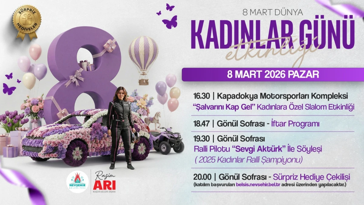 Nevşehir Belediyesi&rsquo;nden 8 Mart&rsquo;a &Ouml;zel &ldquo;Kadınlar G&uuml;n&uuml;&rdquo; Programları