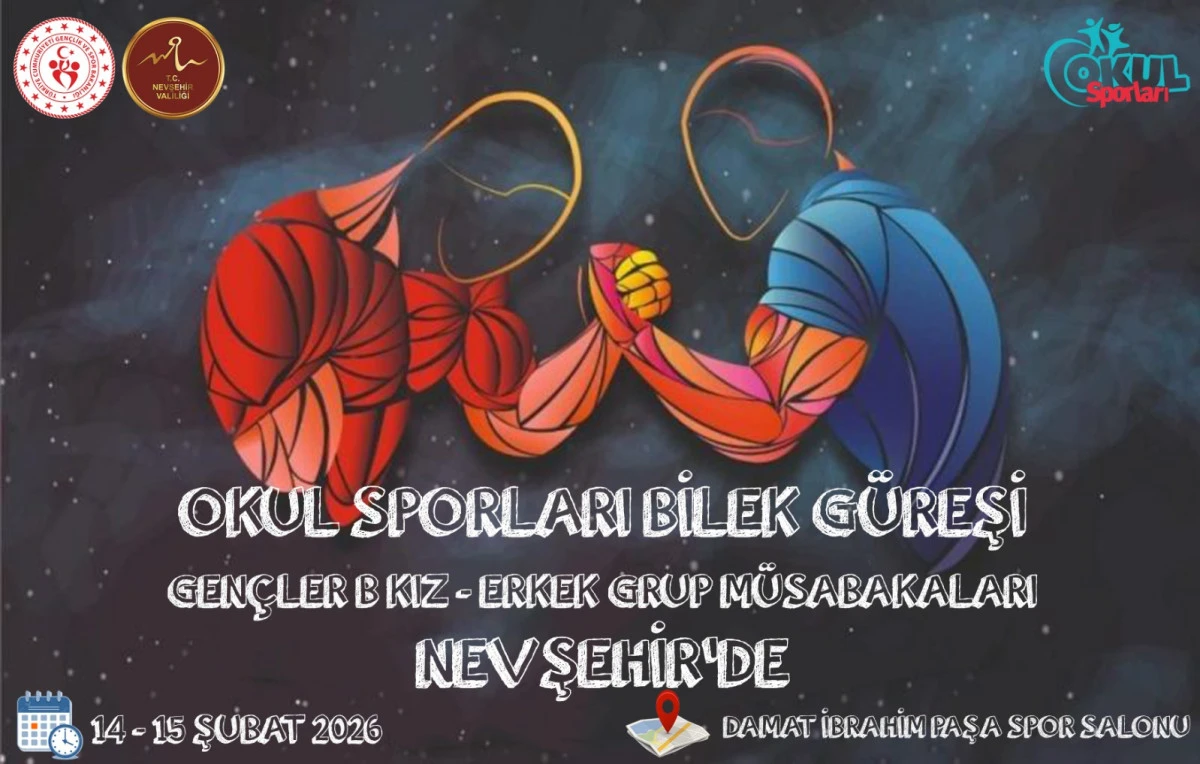 Nevşehir, Okul Sporları Bilek G&uuml;reşi Grup M&uuml;sabakalarına Ev Sahipliği Yapacak