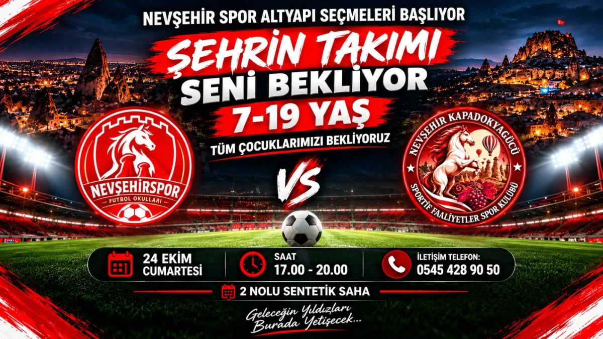 Nevşehir Spor altyapı se&ccedil;meleri yarın yapılacak