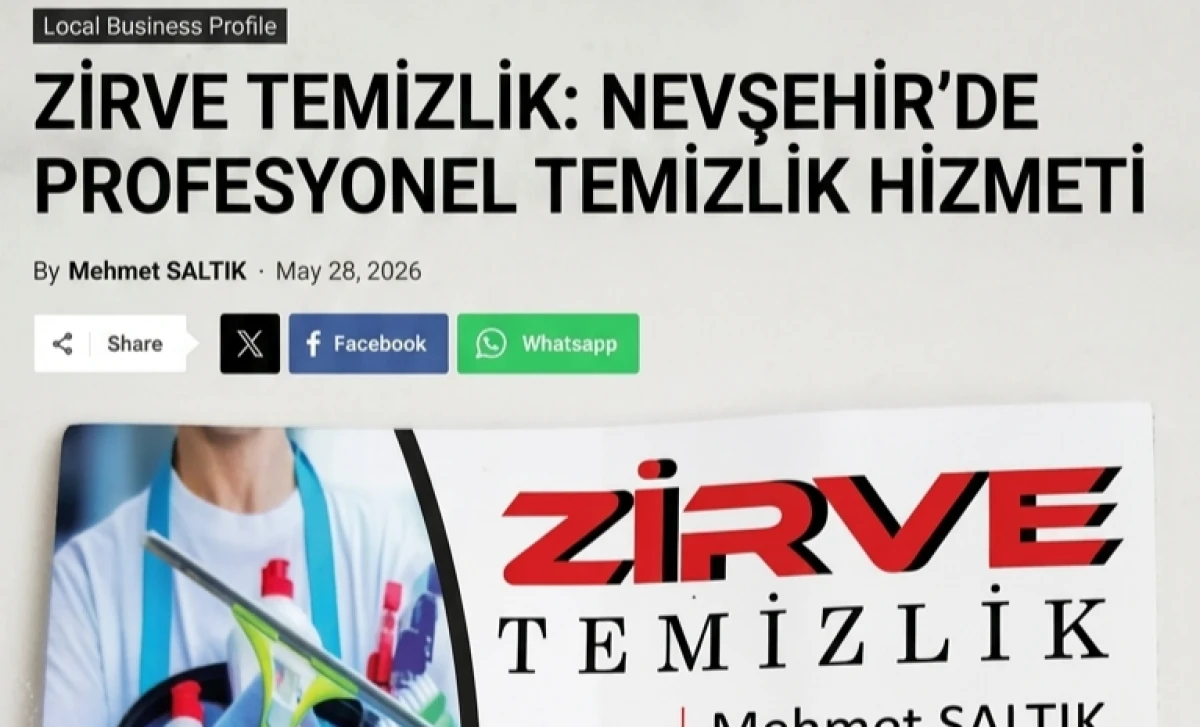 Nevşehir&rsquo;de Temizliğin Zirvesi: "Zirve Temizlik" Hizmete Başladı