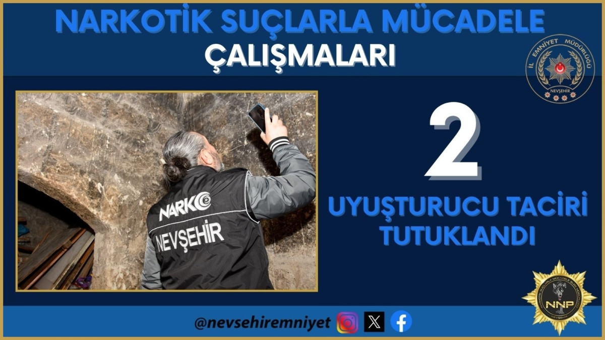 Nevşehir’de uyuşturucudan 2 kişi tutuklandı