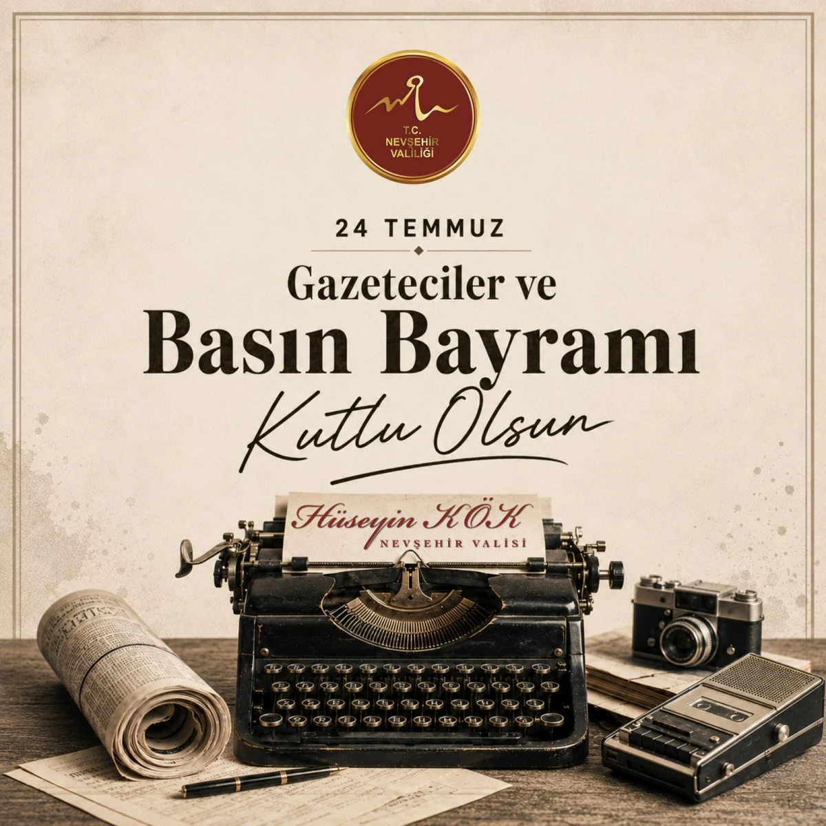 Vali K&ouml;k, 24 Temmuz Gazeteciler ve Basın Bayramını Kutladı
